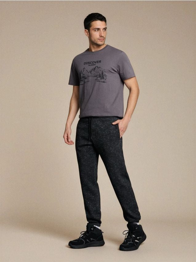 Sinsay - Pantaloni de trening regular jogger - gri-închis