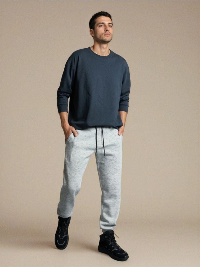 Sinsay - Pantaloni de trening regular jogger - gri deschis