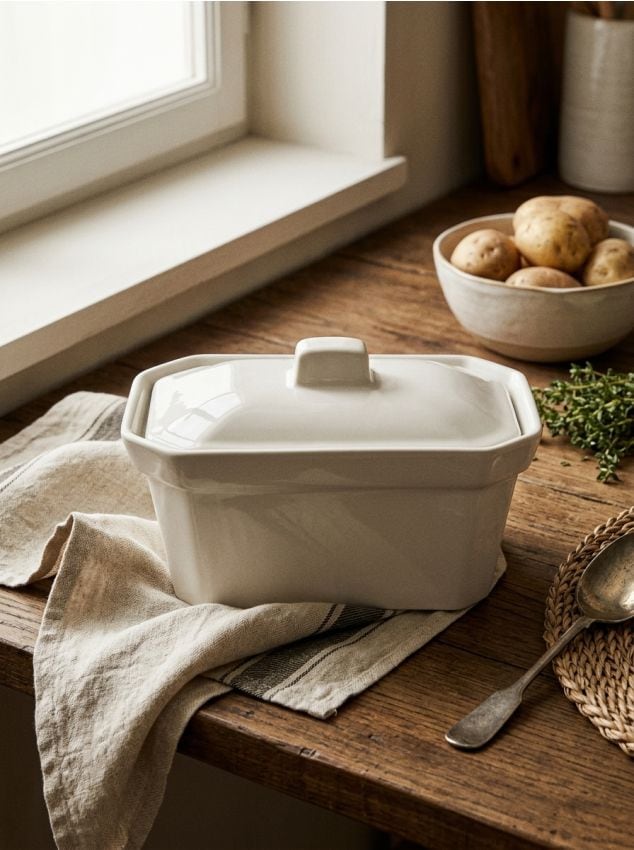 Sinsay - Farfurie pentru unt - alb