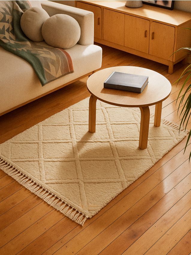 Sinsay - Covor cu model geometric - crem