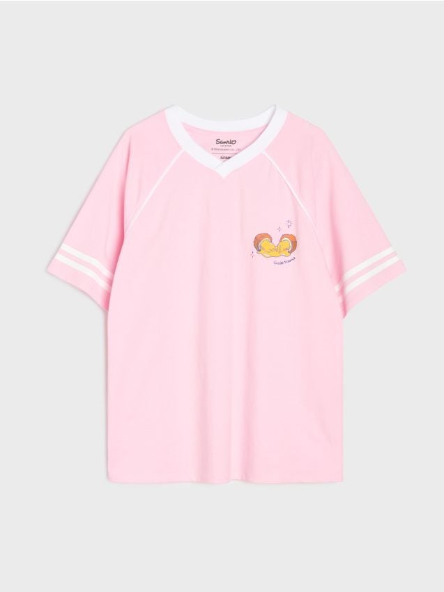 Sinsay - Pamučna oversize majica s printom Gudetama