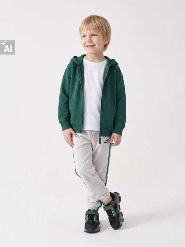 Sinsay - Pantaloni de trening loose jogger - gri deschis