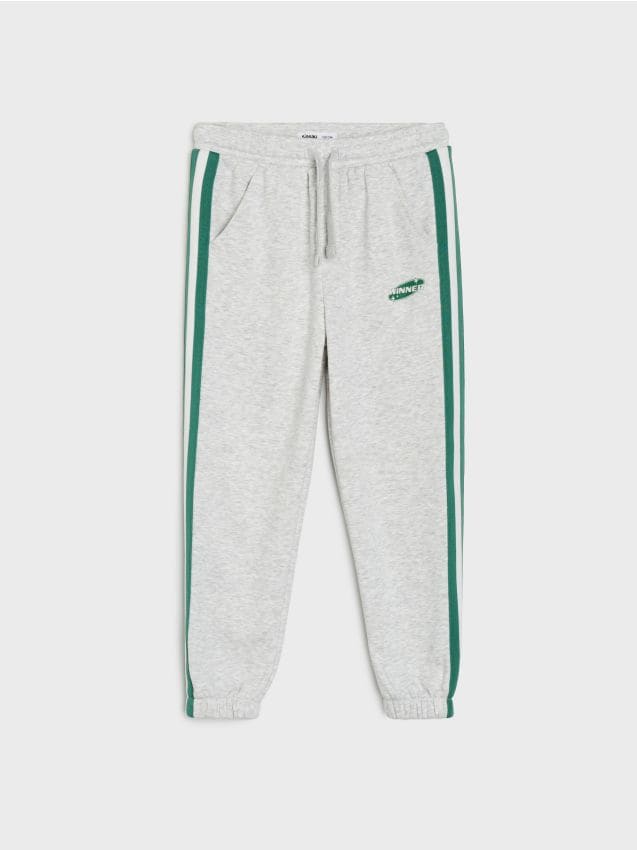 Sinsay - Pantaloni de trening loose jogger - gri deschis