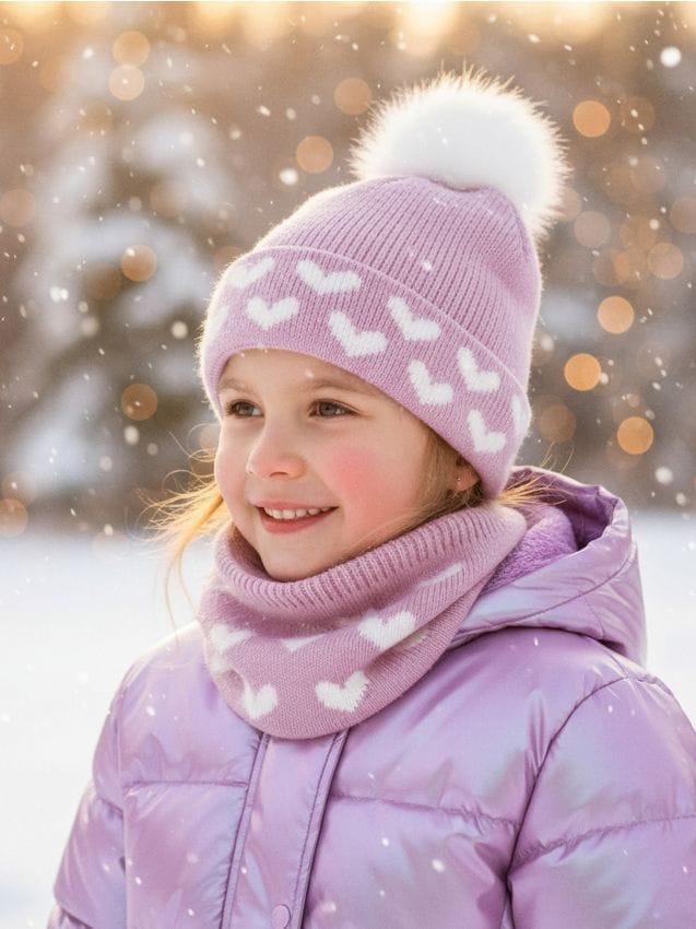 Sinsay - Súprava: Čiapka s komínom - popolavá ružová