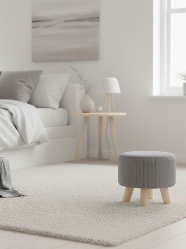 Sinsay - Taburet rotund - gri deschis