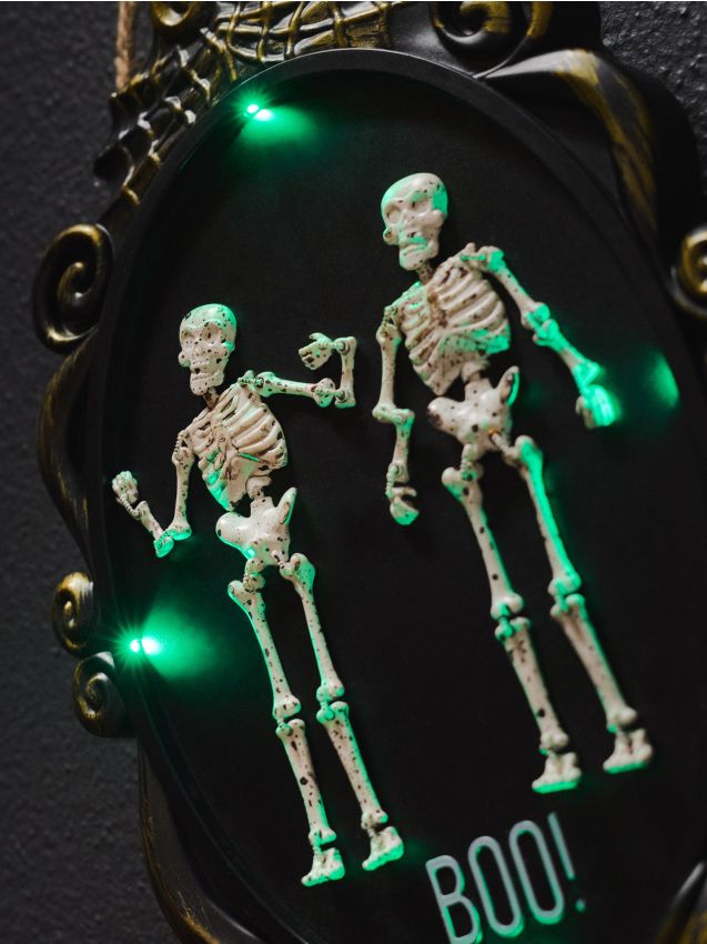 Sinsay - Decorațiune LED de Halloween cu motiv de schelete - negru