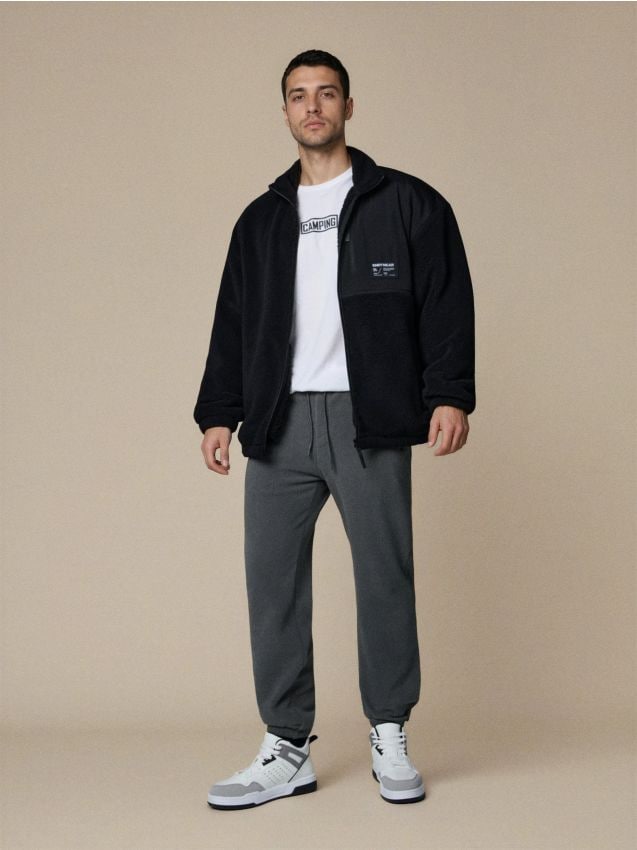 Sinsay - Pantaloni jogger - gri-închis