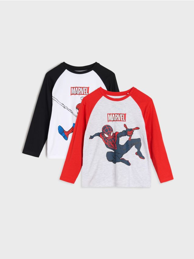 Sinsay - Set 2 tricouri cu mâneci lungi Spider-Man - multicolor