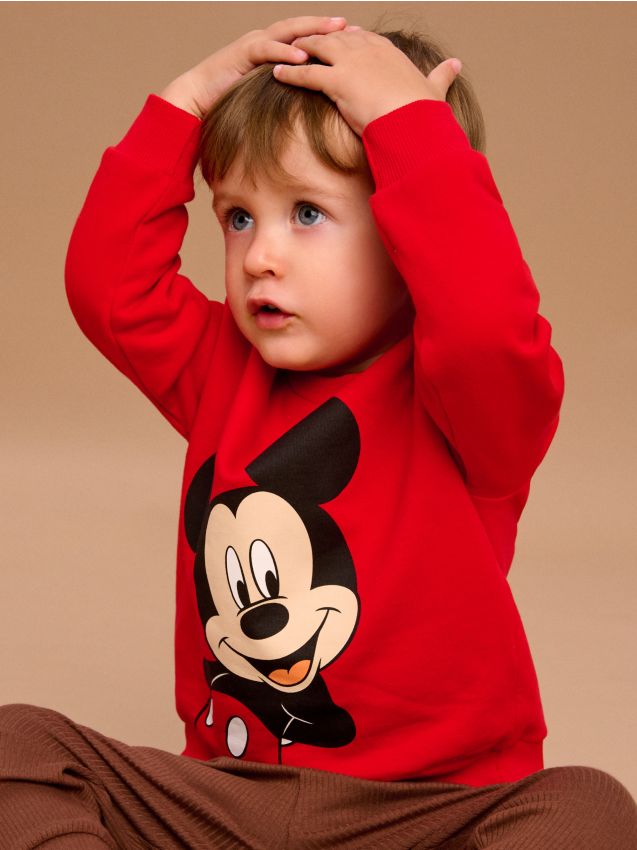 Sinsay - Mikina Mickey Mouse - červená