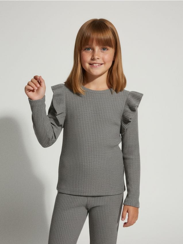 Sinsay - Komplet z viskózy - tmavosivá