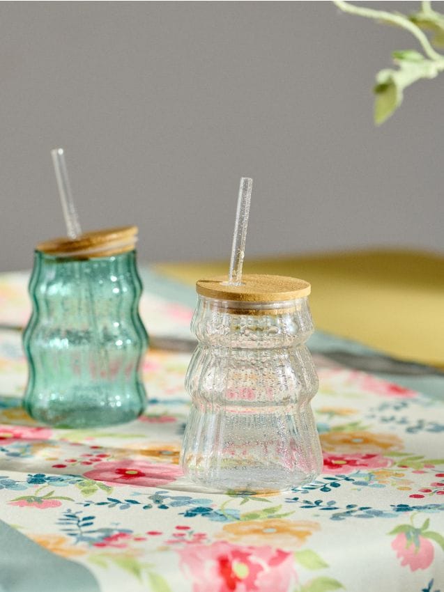 Sinsay - Cană reutilizabilă, cu pai - clear