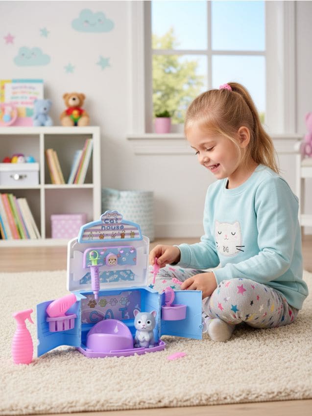 Sinsay - Hračka – Multifunkčný domček pre zvieratko s doplnkami - svetlomodrá