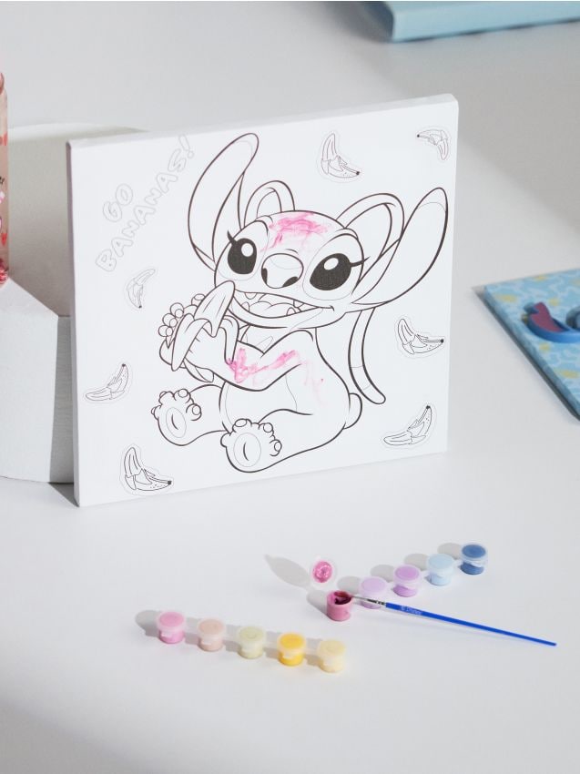 Sinsay - Set de pictură cu pânză, pensulă și vopsele 10 pack Lilo & Stitch - multicolor