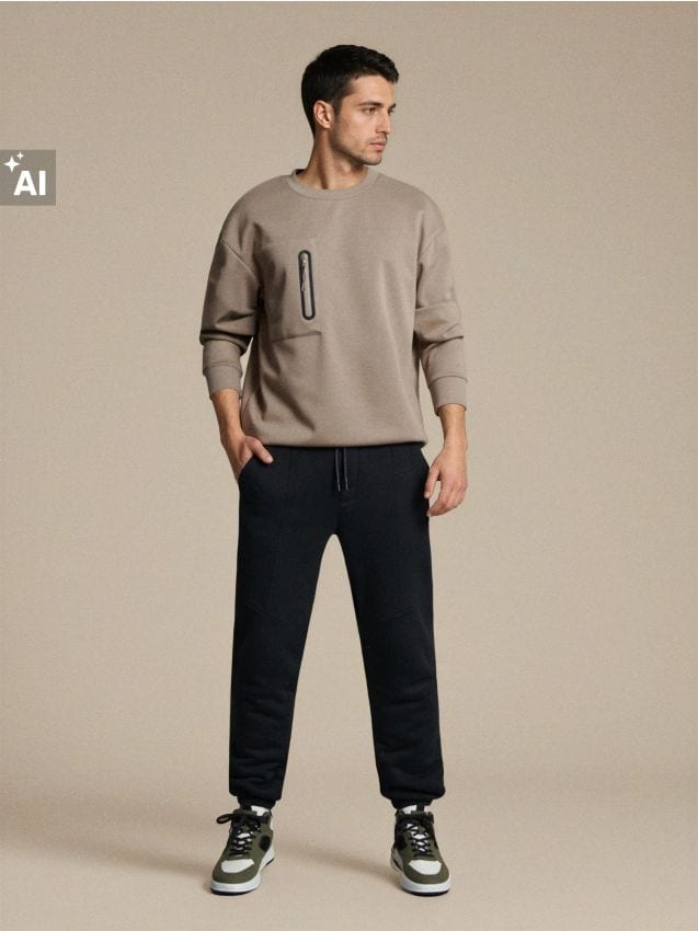 Sinsay - Pantaloni jogger - negru