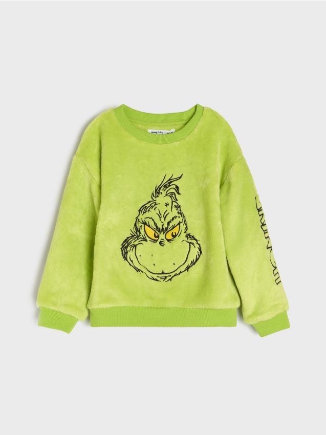 Sinsay - Mikina crewneck Grinch - svieža zelená
