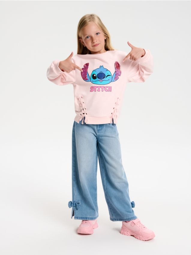 Felpa con laccio decorativo Stitch - SINSAY