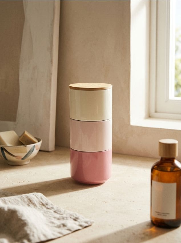 Sinsay - Recipiente pentru alimente 3 bucăți - roz-pastel