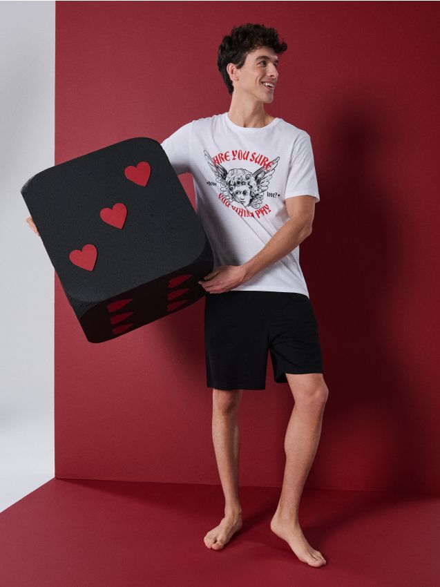 Sinsay - Pijama din bumbac în două piese cu imprimeu - multicolor