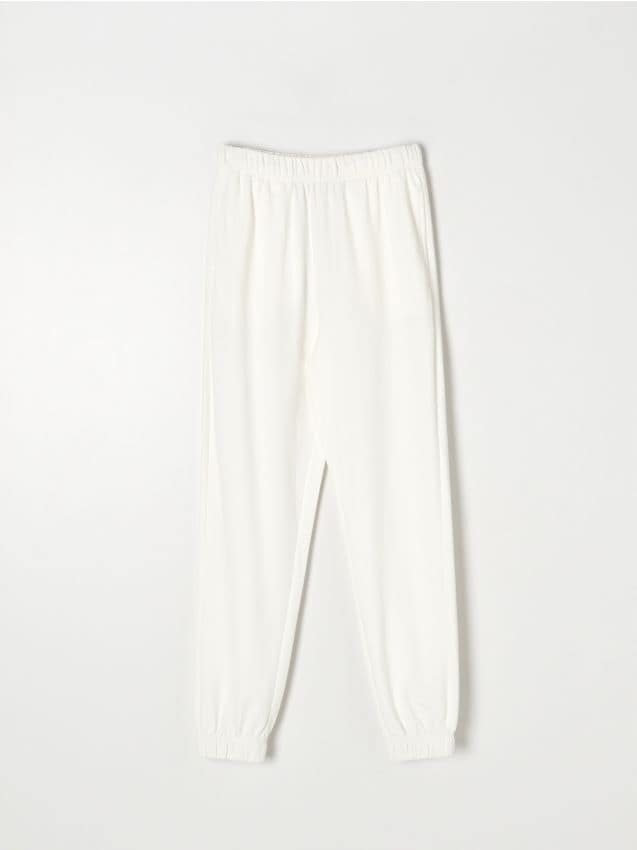 Sinsay - Pantaloni sport jogger - crem