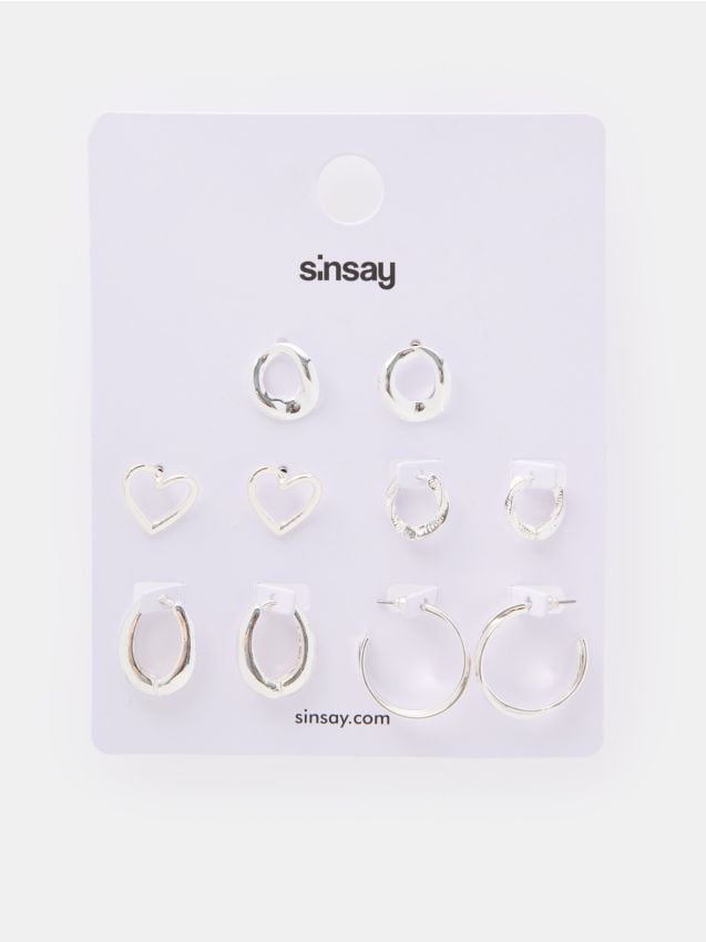 Сережки, 5 пар - SINSAY