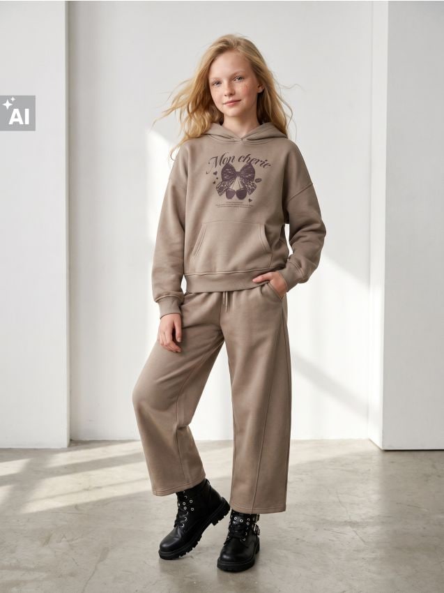 Sinsay - Pantaloni de trening balloon - cafeniu