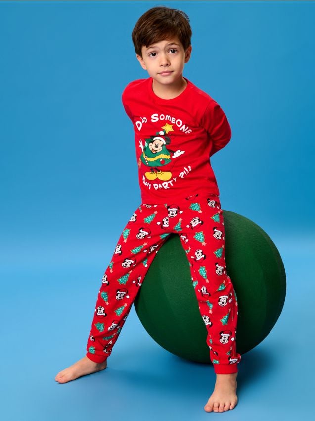 Piżama dwuczęściowa Myszka Miki Kolor czerwony - SINSAY - 0367F-33X