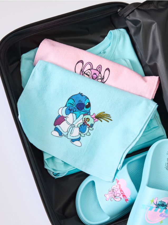 Sinsay - Bawełniane ręczniki Lilo & Stitch 2 pack - wielobarwny