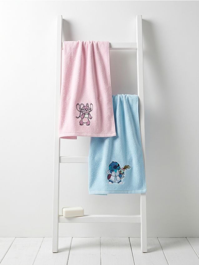 Sinsay - Bawełniane ręczniki Lilo & Stitch 2 pack - wielobarwny