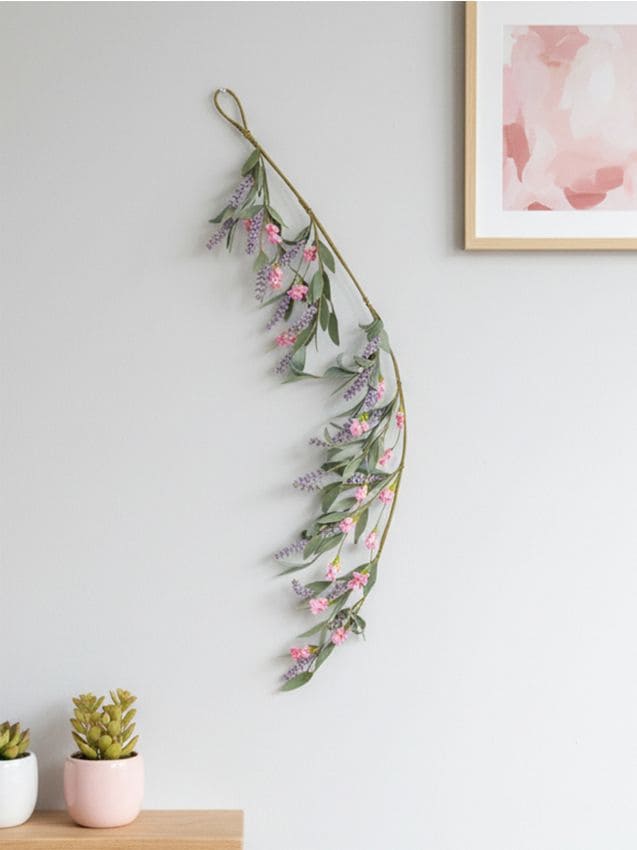 Sinsay - Decorațiune de perete de Paște cu ramuri și flori - lavand