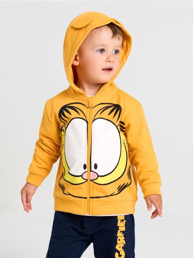 Sinsay - Bluză din bumbac cu imprimeu Garfield - oranj-deschis