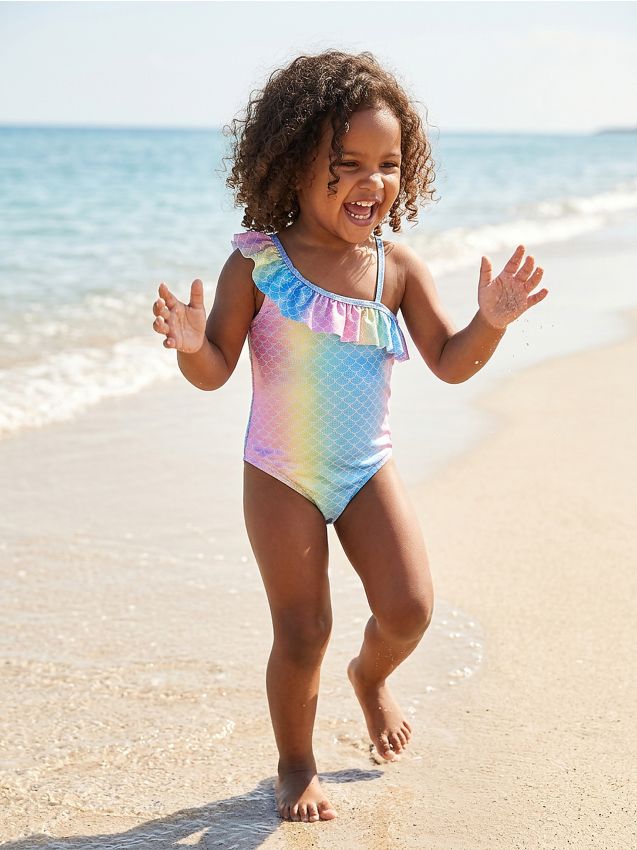 Sinsay - Costum de baie dintr-o piesă cu motiv de sirenă - multicolor