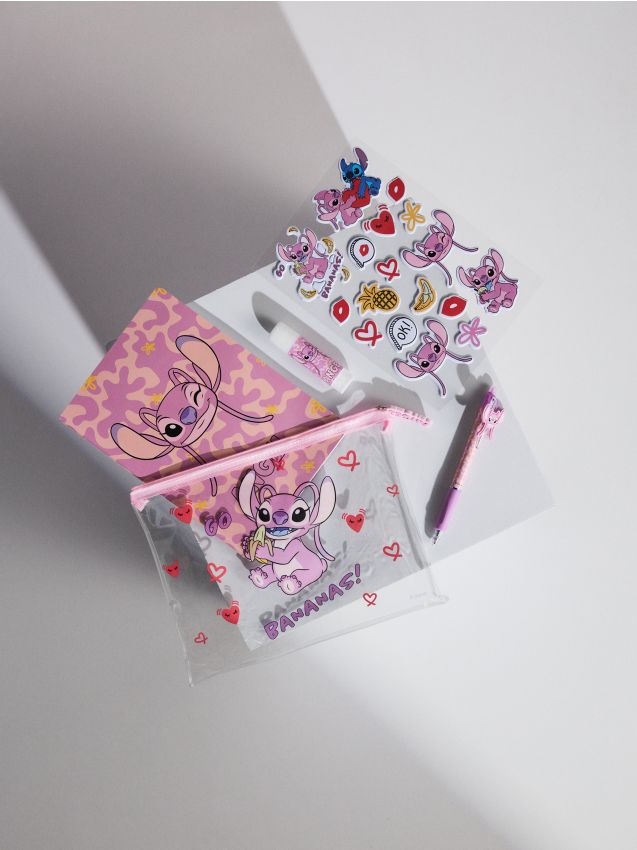 Sinsay - Set de rechizite școlare 6 pack Stitch - roz