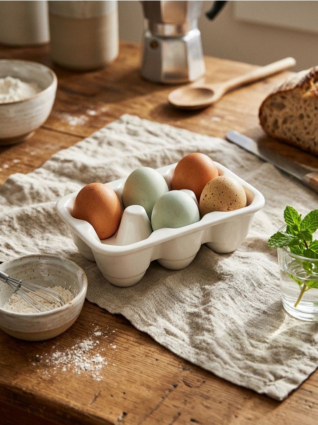 Sinsay - Suport pentru ouă 6 pack - alb