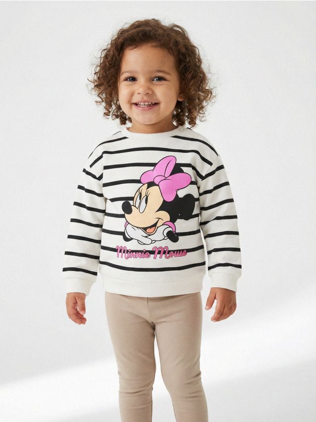 Sinsay - Hanorac crewneck Minnie Mouse - crem