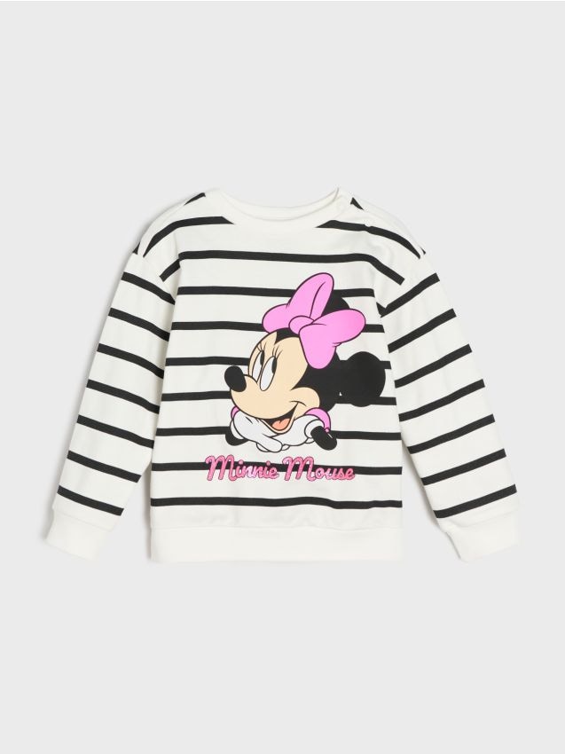 Sinsay - Hanorac crewneck Minnie Mouse - crem