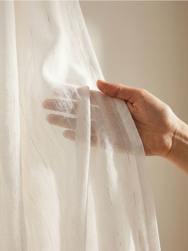 Sinsay - Perdea semi-transparentă cu bandă de prindere - argintiu