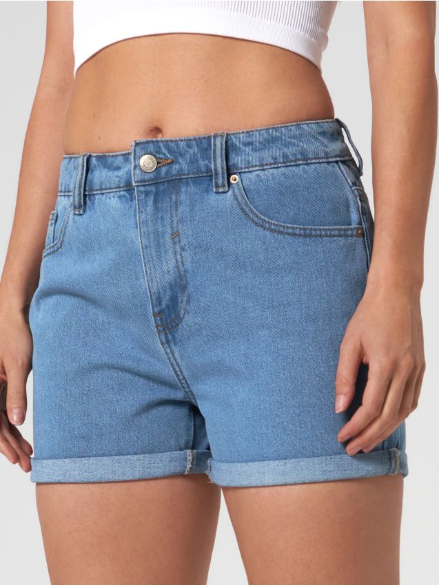 Джинсові шорти high waist mom - SINSAY