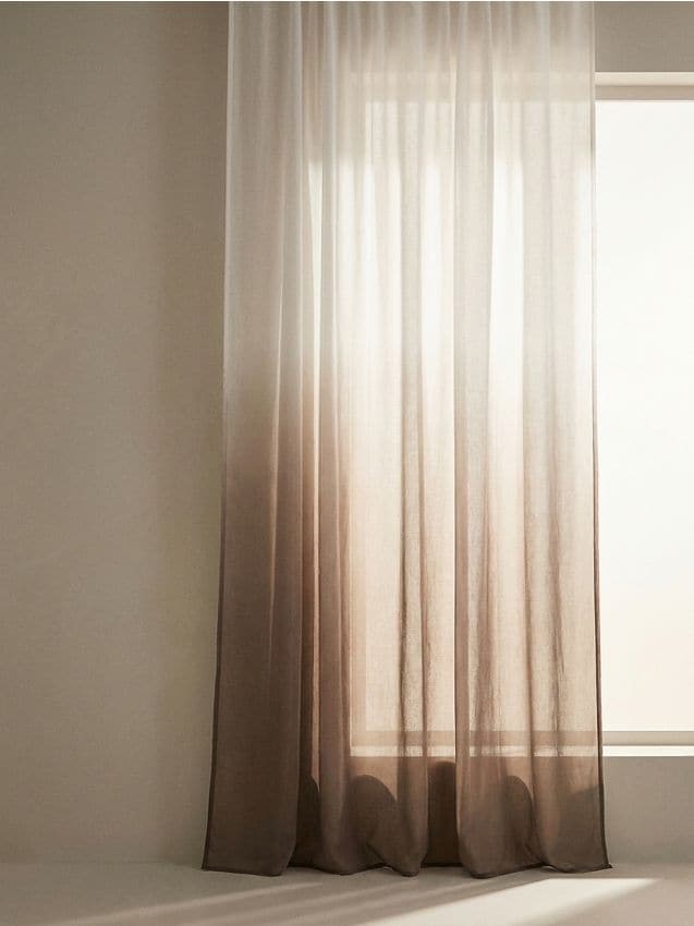 Sinsay - Perdea semitransparentă ombre cu rejansă - maro