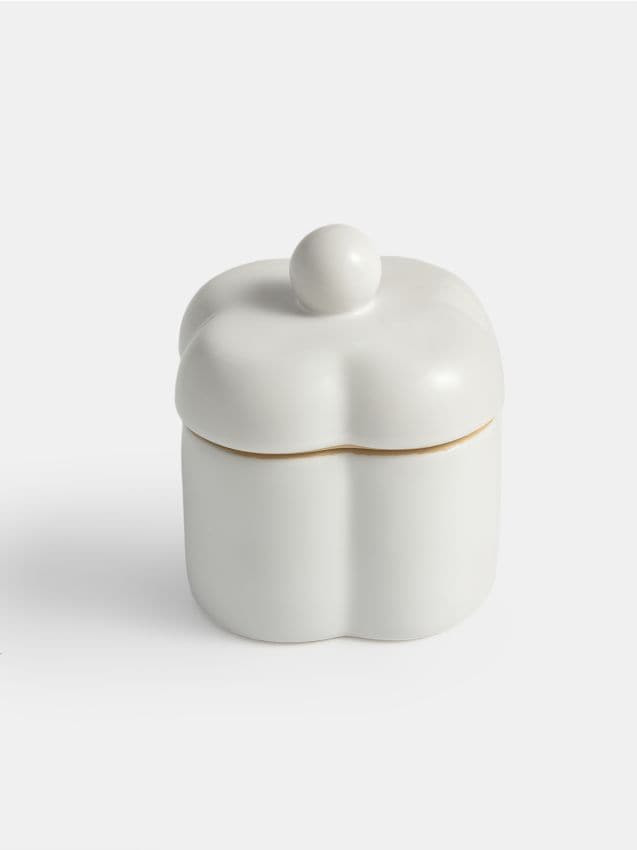 Sinsay - Recipient de depozitare din ceramică - alb