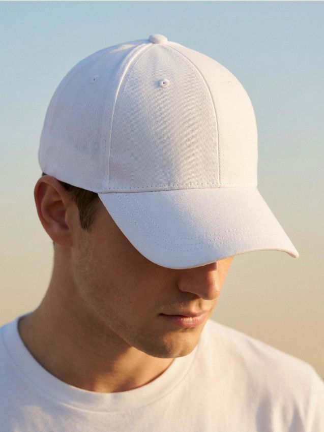 Sinsay - Șapcă - alb