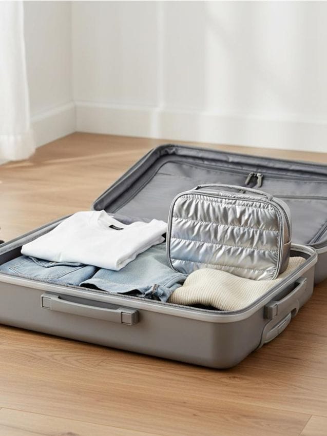 Sinsay - Portfard matlasat - gri deschis