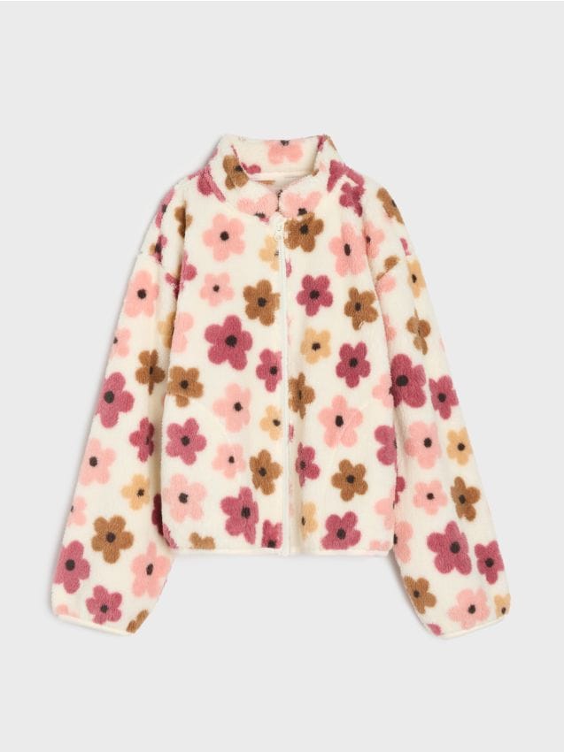 Sinsay - Bluză polară cu fermoar și guler înalt - multicolor