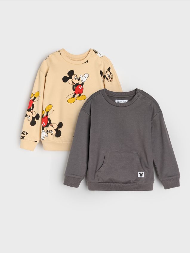 Sinsay - Set de 2 bluze sport Mickey Mouse - bej