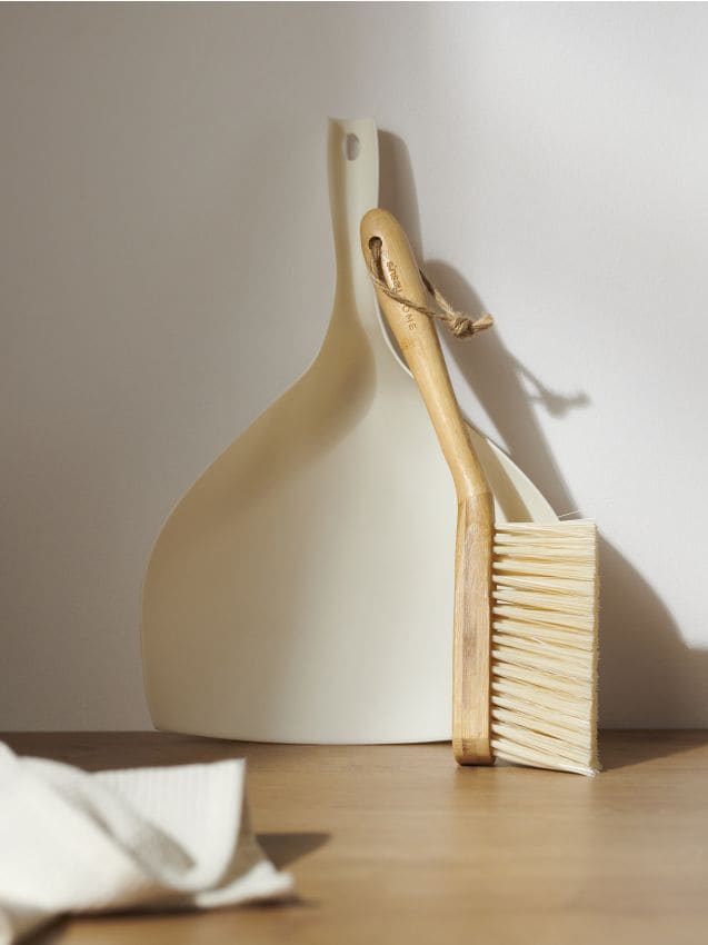 Sinsay Sinsay - Σετ με ξεσκονόπανο και βούρτσα - κρεμ