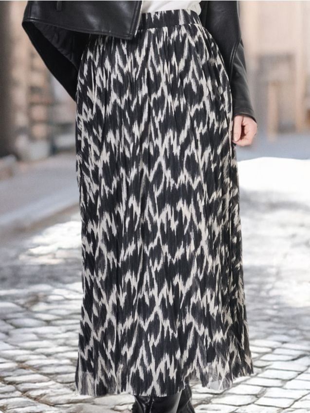 Sinsay - Fustă midi plisată - multicolor
