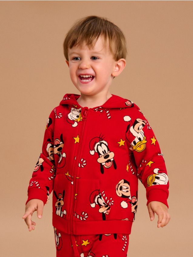 Sinsay - Hanorac cu fermoar lung Mickey Mouse - roșu