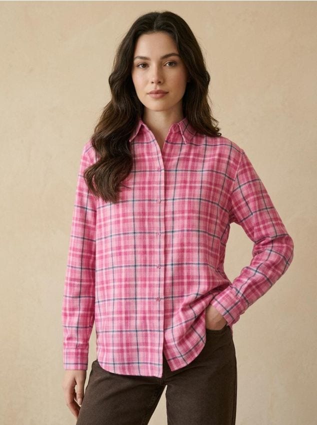 Sinsay - Flanelowa koszula w kratę - wielobarwny