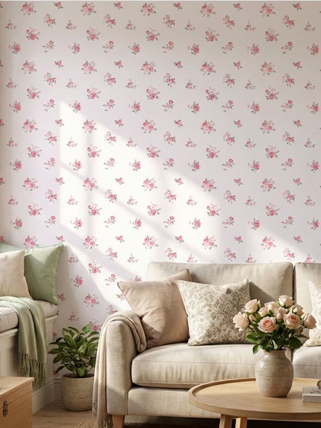 Sinsay - Tapet autoadeziv cu model floral - roșu