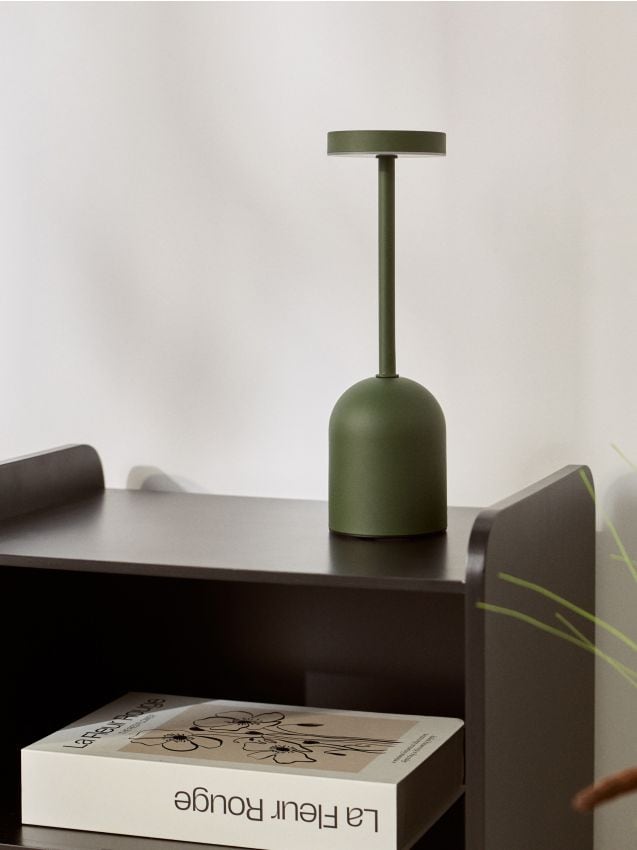 Sinsay - Lampă de noapte LED minimalistă - verde-maroniu