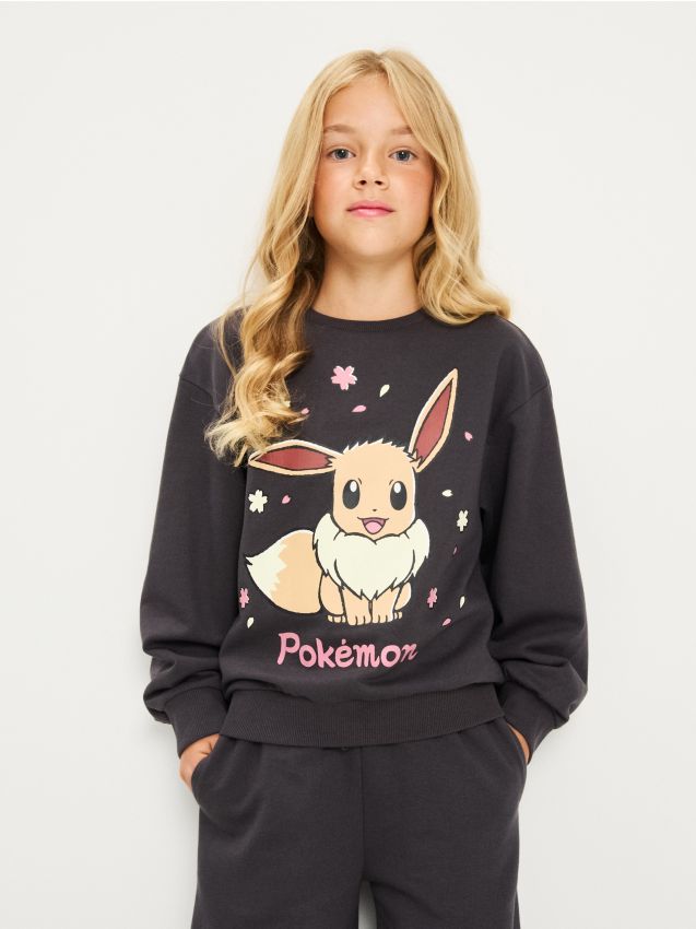 Sinsay - Hanorac crewneck Pokemon 2 pack - gri-închis
